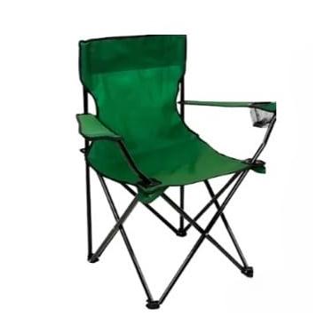 Imagem de Kit 4 Cadeiras Camping Dobráveis - Suporte em Lata Resistente para Praia, Pesca e Lazer ao Ar Livre, Portáteis e Práticas (Verde)