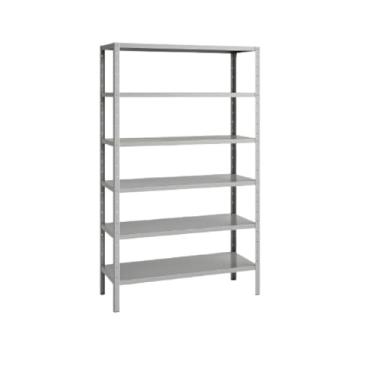 Imagem de Estante de Aço 6 Prateleiras 198x90cm Resistente Organizador para Casa Escritório e Garagem Suporta até 150 kg(Aço Galvanizado - Sem Pintura)
