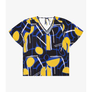 Imagem de Blusa Feminina Plus Size Infinita Cor Azul-Feminino