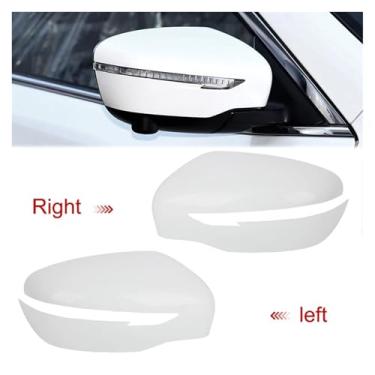 Imagem de Tampa Do Espelho Retrovisor Lateral Do Carro, Compatível Com Nissan/Qashqai J11/Murano/Rogue Híbrido/Pathfinder 2015-2019(1pair White)