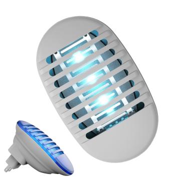 Imagem de Lâmpada Mata Moscas | Luminária Elétrica Plugável Para Interior | Uso Doméstico e Comercial Eletrônico Compacto Com Luz Noturna Suave Para Celeiro, Quarto, Garagem e Cozinha