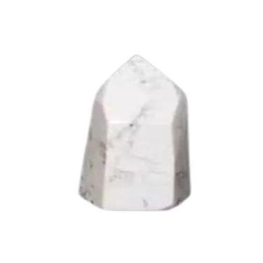 Imagem de Ponta Howlita Sextavado Pedra Natural Lapidado 4 a 6cm - CristaisdeCur