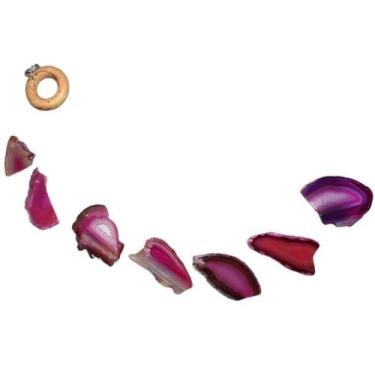 Imagem de Mensageiro dos Ventos Chapa de Agata Rosa Paz e Calma APTO - Cristaisd