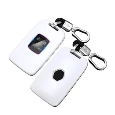 Imagem de Capa De Chave De Carro Abs Compatível Com Renault Koleos Kadjar Scenic Megane Sandero Espace Clio Captur Kangoo Laguna Talisman Twingo(White)