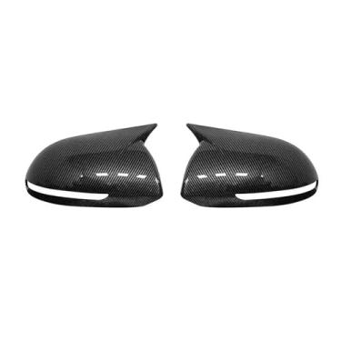 Imagem de Adesivo de carro retrovisor lateral espelho capa asa tampas porta exterior caso vista traseira guarnição Compatível com kia k2 2011-2016/rio 3 2011-2017(With lamp Carbon)