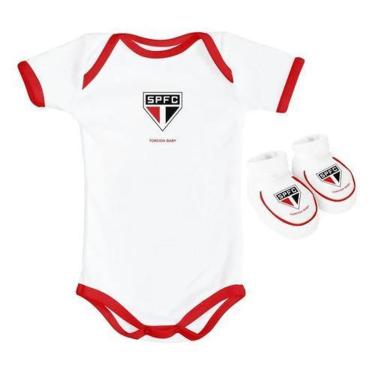 Imagem de Kit Body Bebê + Pantufa São Paulo Torcida Baby Oficial-Masculino