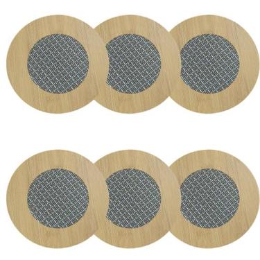 Imagem de Kit Descanso de Panela Suporte para Panelas Quentes Redondo de Madeira