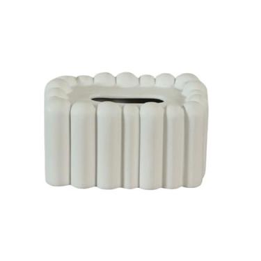 Imagem de x3anggyt5 Caixa de lenços de papel cerâmico, cor sólida, vertical, criativo, multifuncional, porta-lenços