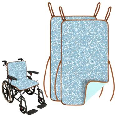Imagem de EHUCONWIB 2 almofadas impermeáveis laváveis para cadeira de rodas – capas de assento de incontinência reutilizáveis extragrandes com padrões coloridos (abstrato pontilhado, 2 peças)