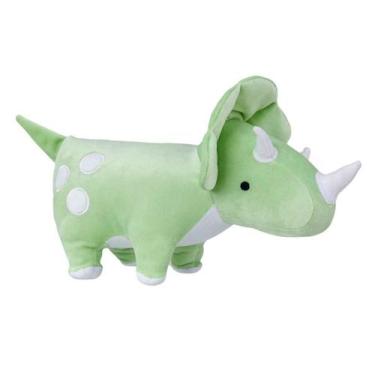 Imagem de Brinquedo Pelúcia Bebê Dinossauro Triceratops Plush Macio Antialergico
