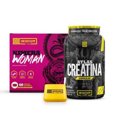 Imagem de Kit Kimera Woman + Atlas Creatina 60 Caps + Porta Cápsula - Iridium Labs-Unissex