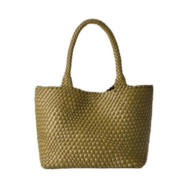 Imagem de Bolsa Grande De material vegano Trançada Para Mulheres, Bolsa De Praia