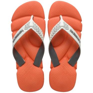 Imagem de Chinelo Masculino Havaianas cor:Laranja Sunset;tamanho:45/46