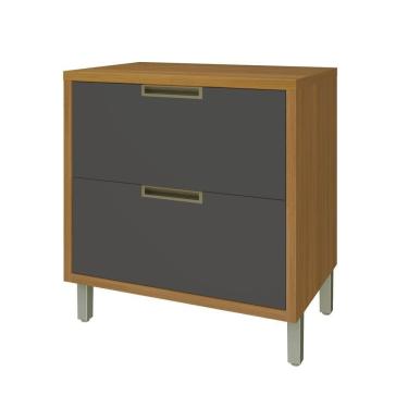 Imagem de Balcão Para Cozinha 1 Porta 1 Gaveta Imperatriz Nesher Móveis Freijó-grafite