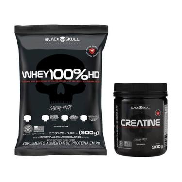 Imagem de Whey Protein Concentrado Isolado Black Skull  - Chocolate 900g + Creat