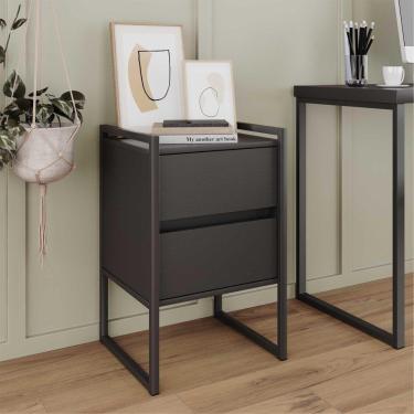 Imagem de Gaveteiro Industrial Com Gaveta Lelly Preto Onix