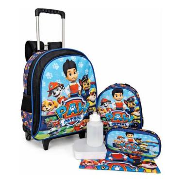 Imagem de Kit Mochila Patrulha Canina Masculina Lancheira Estojo Top - TARGUERIA