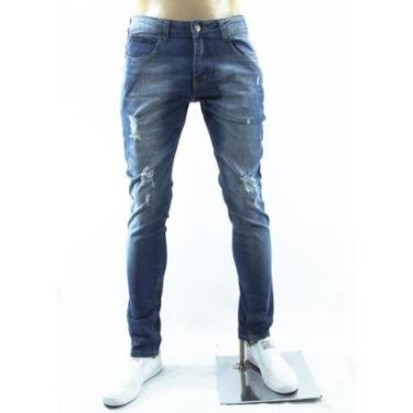 Imagem de CALÇA JEANS ROCK & SODA DESTROYED AZUL ESCURO - MASCULINO-Masculino