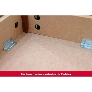 Imagem de Conjunto Mesa Sala Jantar Luiza Com Tampo De Vidro 120x80cm E 4 Cadeiras Isa Nature Off White Linho Bege Henn