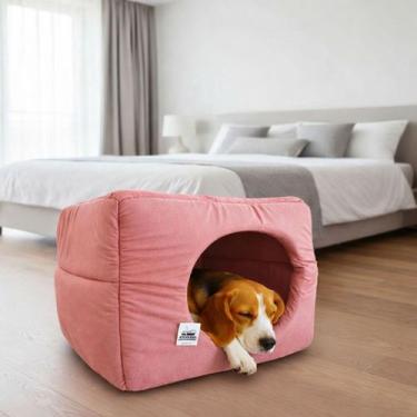 Imagem de Caminha Toca Luxo Gato Cães Lavavel Suede Rosa Macio Fofo - - Maxximo 