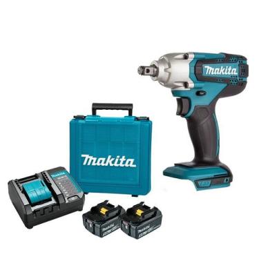 Imagem de Chave Impacto a bateria com 1/2'' 18v Makita Dtw190z + 2 baterias de 5