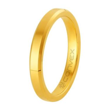 Imagem de Aliança Maldivas Tungstênio Dourada 3mm. - Convex, 24