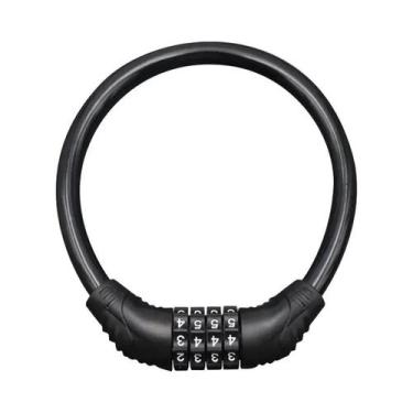 Imagem de Cadeado De Bicicleta Antifurto Com Código De 4 Dígitos, Cabo De Aço, C