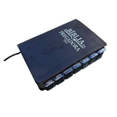 Imagem de Bíblia de Estudo da Pregadora Fiel Preta Cpp Full Color com Abas Adesi