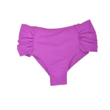 Imagem de Calcinha Biquini Bombom Texturizada Plus Size Arsié, 48, Roxo