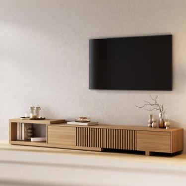 Imagem de Rack para Tv até 75 Polegadas Extensível até 244cm Portas Ripadas Aruá