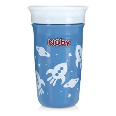 Imagem de Copo De Treinamento Infantil Aprendizado 360 300ml Bebê - Nuby, Azul