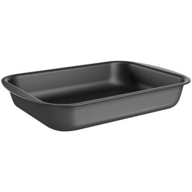 Imagem de Assadeira Retangular Brinox Bakeware 39,5 x 28,6 x 6,6 Grafite, Grafit