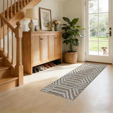 Imagem de REFETONE Tapete de corredor, tapetes de porta longos de 50,8 cm x 150 cm, corredores internos para corredores, tapete de entrada de borracha antiderrapante, tapete de entrada lavável para casa, cozinha, lavanderia, sala de estar, garagem, camelo