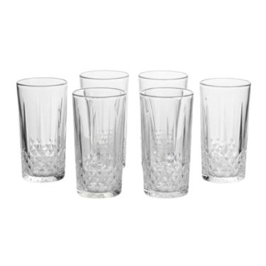 Imagem de Conjunto 6 Copos Vidro 280ml Transparente Jogo Copo Vidro Grosso Reforçado