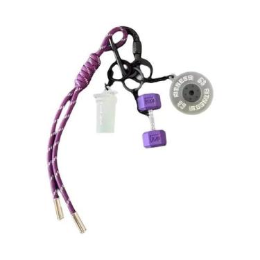 Imagem de Chaveiro De Silicone Para Amantes De Academia: Halteres, Pesos E Anilh