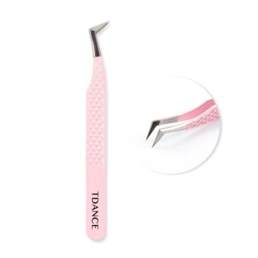Imagem de Pinça para cílios TDANCE Fiber Tip Volume Boot em aço inoxidável