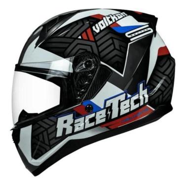 Imagem de Capacete Race Tech Sector Voltkon Preto Branco-Unissex