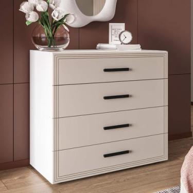 Imagem de Cômoda Organizadora 90cm com 4 Gavetas 240832 Linha Valência Politorno