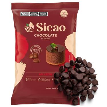 Imagem de Gotas de Chocolate Nobre Para Confeitaria Ao Leite 2KG Sicao