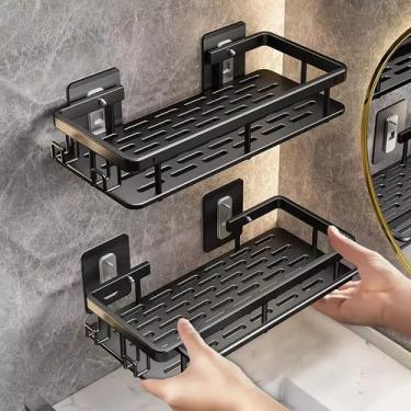 Imagem de Kit Suporte Porta Shampoo Sabonete 2 Peças Para Banheiro Com Fixação P