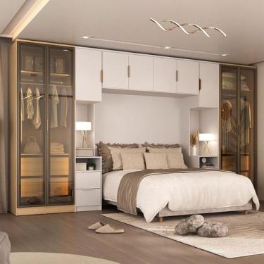 Imagem de Guarda Roupa Modulado 10 Portas c/ Reflecta e Led 100% MDF - Mambel Q,