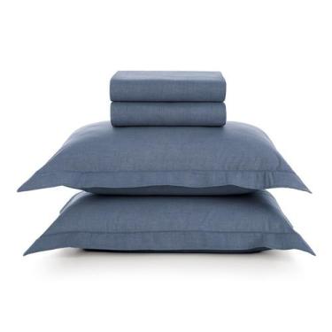 Imagem de Kit Jogo De Lençol Karsten 4 Peças Cama King Tesso 100% Algodão Cor:Ma