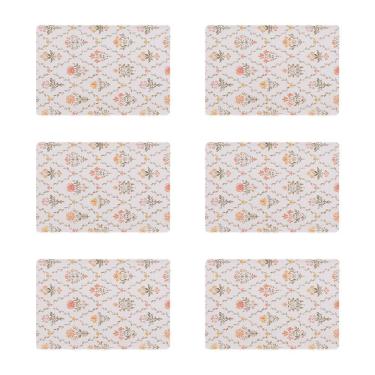 Imagem de Jogo Americano Copa E Cia 6 Peças Pvc Print Glimer Flowers