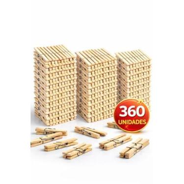 Imagem de Kit 360Prendedores de madeira ÁGUIA BRANCA tamanho tradicional ENVIO I