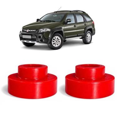 Imagem de Par Calço De Mola Elevação Traseira 4cm Fiat Palio Weekend - Borfix
