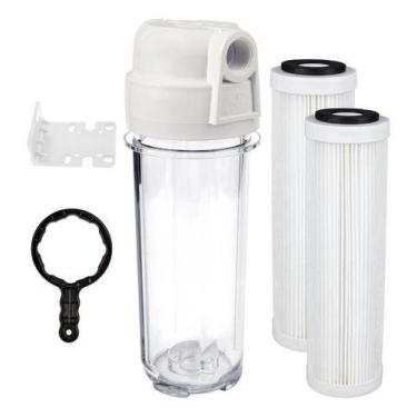 Imagem de Filtro Água Caixa Água 2 Refil Plissado Lavável Com Suporte - Royal B&