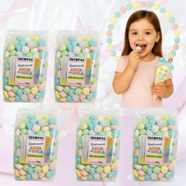 Imagem de 1000 Mini Suspiro Incopal p/ lembrancinha - Kit 5x140g, 05 Coloridos