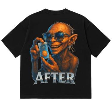 Imagem de Camiseta Oversized Premium Malhão Abacaxi Preta 230g Algodão BCI - AFT