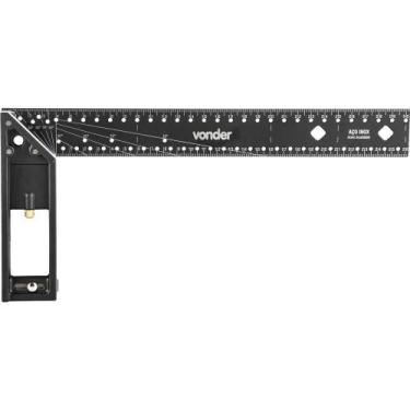 Imagem de Esquadro 30Cm Multiuso 90 Inox Alumínio Nove54 Medição