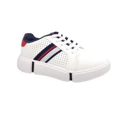 Imagem de Sapatenis Casual Infantil Menino Molekinho 2838.205, 31, Branco, Verme